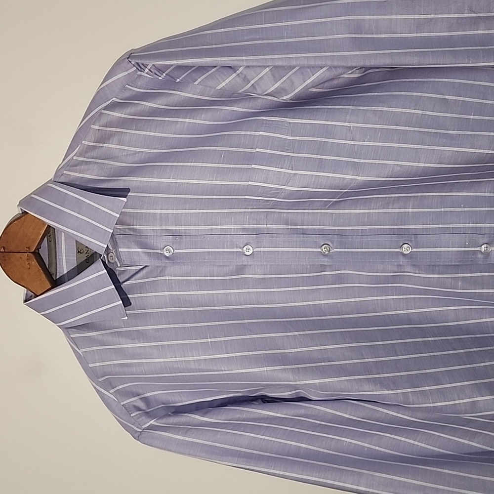 Canali Purple Striped Dress Shirt